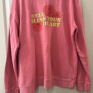 Pink 'Well Bless Your Heart' Graphic Crewneck Sweatshirt
